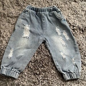 Distressed jeans